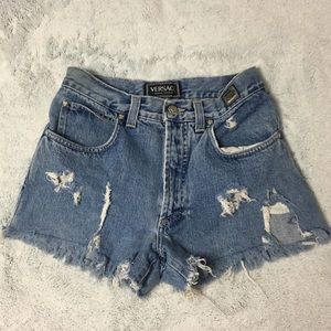 Vintage Versace denim shorts